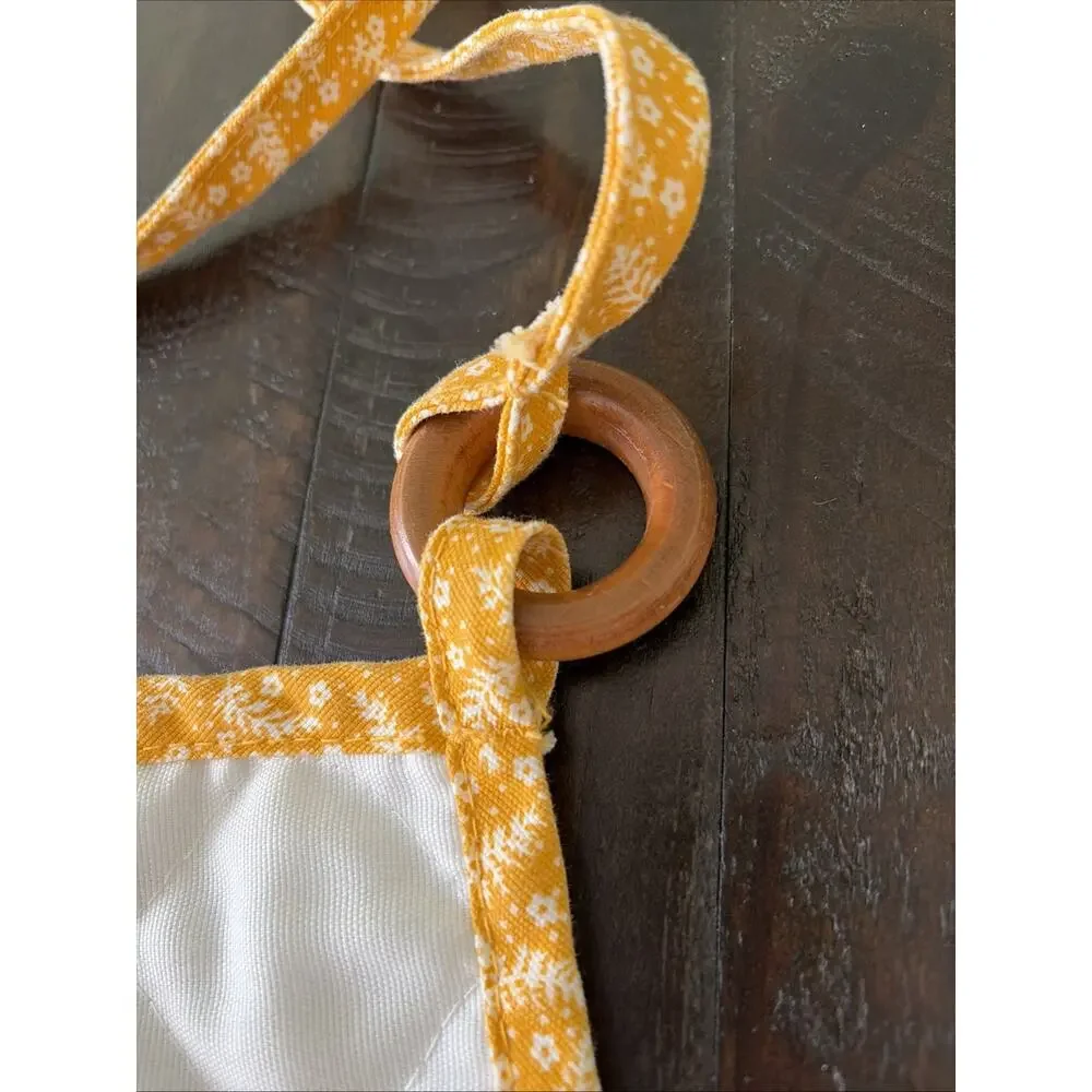 Vintage Spice of Life Quilted Kitchen Apron French Herb Fruit Cottagecore 1970’s
